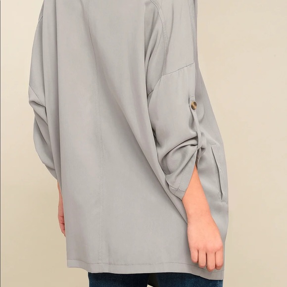 Light Grey Oversized Jacket - Picture 5 of 6